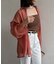 ラメワッシャー袖シャーリングシアーシャツ
