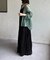 ラメワッシャー袖シャーリングシアーシャツ