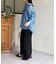 ラメワッシャー袖シャーリングシアーシャツ