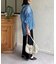 ラメワッシャー袖シャーリングシアーシャツ
