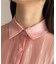 ラメワッシャー袖シャーリングシアーシャツ