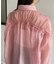 ラメワッシャー袖シャーリングシアーシャツ