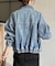 スタンドネックステッチデニムジャケット