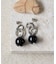 【ear PAPILLONNER】ラウンドストーンピアス