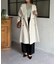 ノーカラーロングトレンチコート