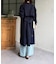 ノーカラーロングトレンチコート