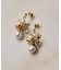 【ear PAPILLONNER】ポンポンフラワーピアス