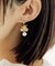 【ear PAPILLONNER】ポンポンフラワーピアス