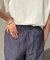 【コスパ◎】【ラクなのにきれい見え】リネンライク配色イージーパンツ