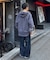 【Ciaopanic】ワッフル袖切替シャツパーカー