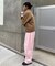 【CIAOPANIC TYPY】ピグメント裏毛スウェットカーブパンツ