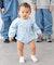 【CIAOPANIC TYPY】【BABY】ミニ裏毛かすれカラーロゴロンパース