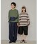 【Kastane】ミックスボーダーロングスリーブTシャツ