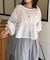 楊柳リボンシャーリングシアーブラウス