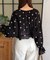 楊柳リボンシャーリングシアーブラウス