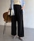 リネンライクベルトレスワイドパンツ