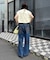 【Ciaopanic】ワンタックストレートデニムパンツ