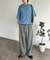 カットデニム胸刺繍T