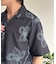 総柄刺繍開襟シャツ