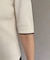 アシメネックボタンデザイン半袖ニット