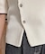 アシメネックボタンデザイン半袖ニット