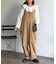 【2点セット】ストレッチナイロンパッカブルサロペ
