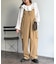 【2点セット】ストレッチナイロンパッカブルサロペ