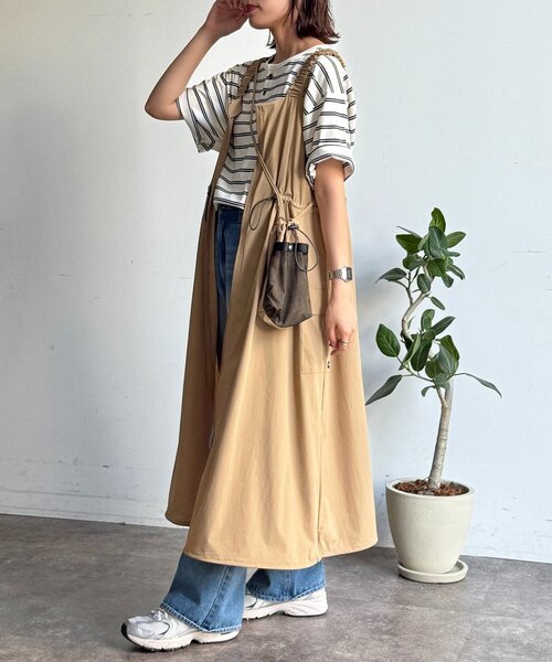 2点セット】ストレッチナイロンパッカブルジップワンピース｜パル