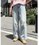 ダメージレースデニムパンツ
