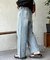 ダメージレースデニムパンツ