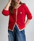 【U.S. POLO ASSN.】フェイクレイヤードシアーカーディガン