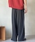 接触冷感タックワイドスラックス
