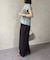 GOLDボタンメッシュフレンチカーディガン
