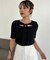 【CAPRICIEUX LE'MAGE】レースノット5分袖トップス