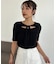 【CAPRICIEUX LE'MAGE】レースノット5分袖トップス