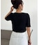 【CAPRICIEUX LE'MAGE】レースノット5分袖トップス