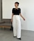 【CAPRICIEUX LE'MAGE】レースノット5分袖トップス