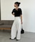 【CAPRICIEUX LE'MAGE】レースノット5分袖トップス