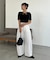 【CAPRICIEUX LE'MAGE】レースノット5分袖トップス