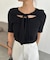 【CAPRICIEUX LE'MAGE】レースノット5分袖トップス