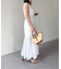 サテンチュールドッキングノースリワンピース