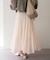 【Loungedress】シアープリーツスカート