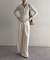 【Loungedress】シアーリブヘンリーニット