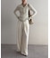 【Loungedress】シアーリブヘンリーニット