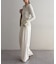 【Loungedress】シアーリブヘンリーニット