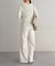 【Loungedress】シアーリブヘンリーニット