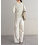 【Loungedress】シアーリブヘンリーニット