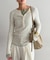 【Loungedress】シアーリブヘンリーニット