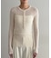 【Loungedress】シアーリブヘンリーニット