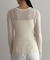 【Loungedress】シアーリブヘンリーニット